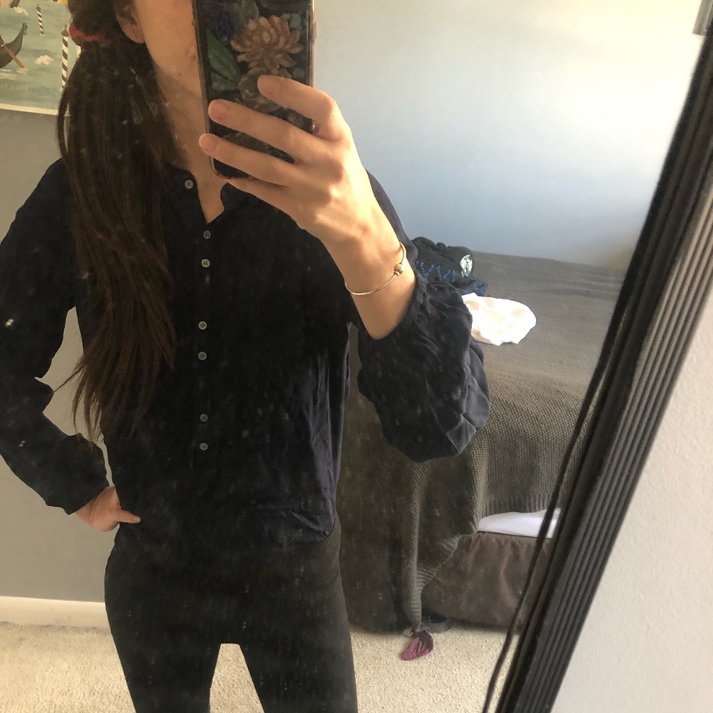 Navy jcrew blouse